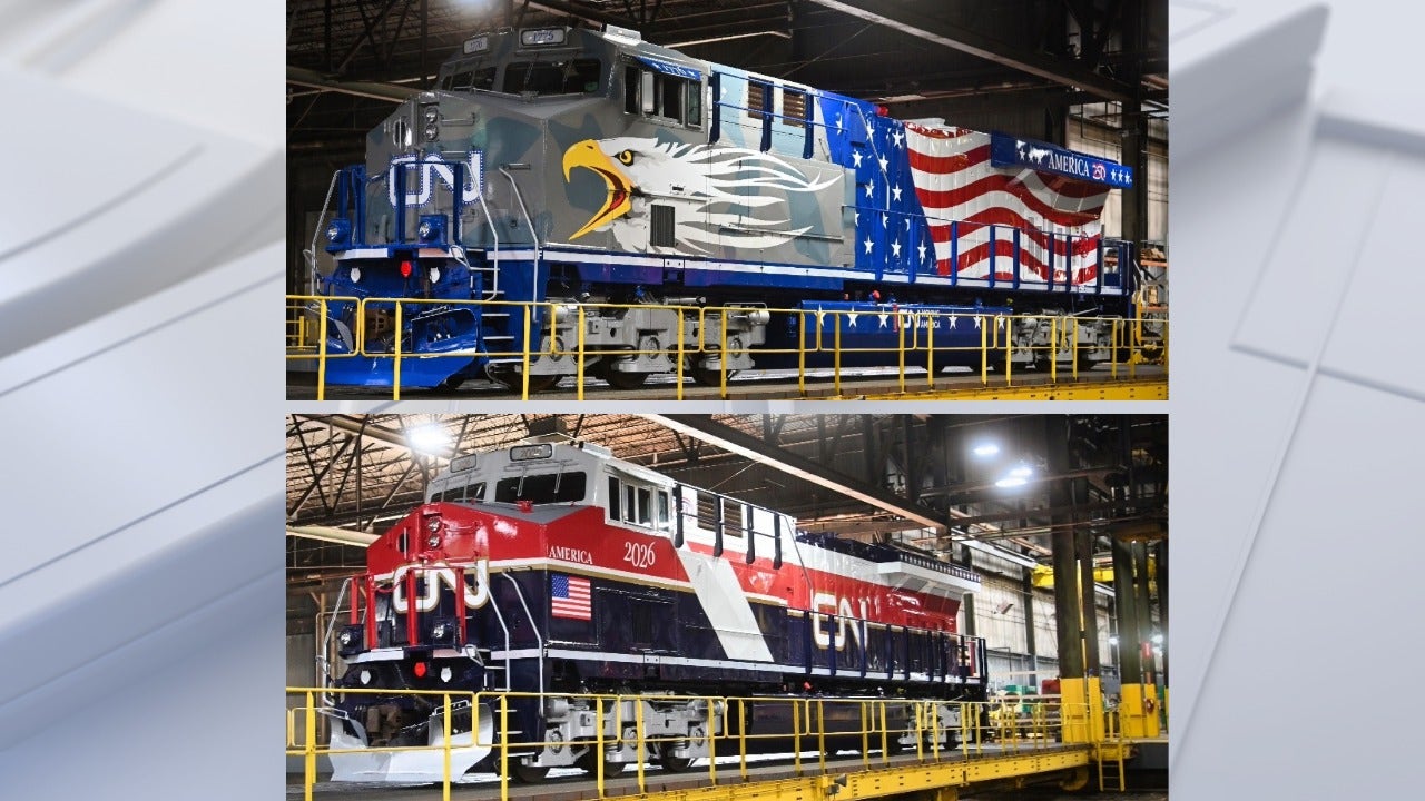 America 250: Canadian National Railway Company unveils two commemorative locomotives as tribute to US