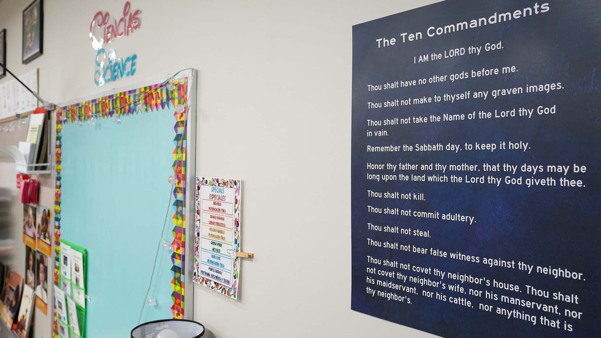 Arkansas Ten Commandments law blocked that mandates classroom display