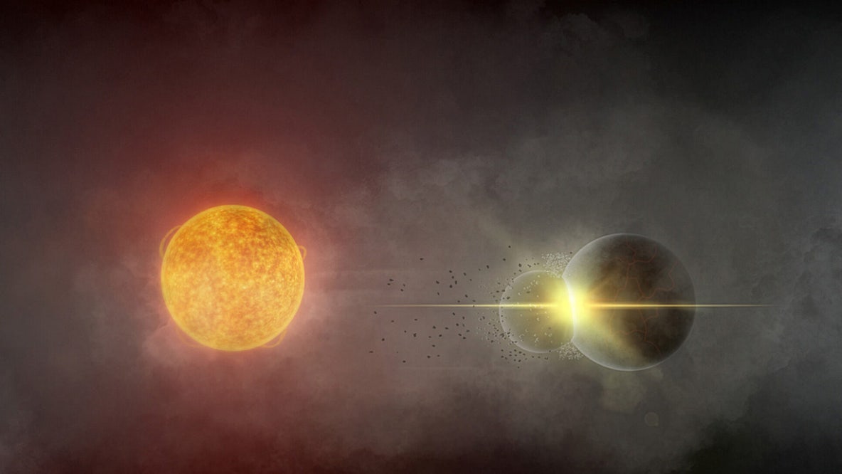 Astronomers discover rare evidence of 2 planets colliding, study shows