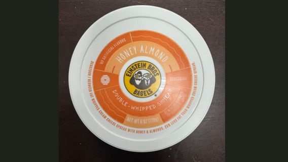 Einstein Bros. Bagels recalls cream cheese spread due to undeclared almonds posing allergic reaction risk