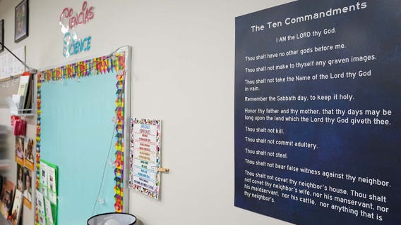 Arkansas Ten Commandments law blocked that mandates classroom display
