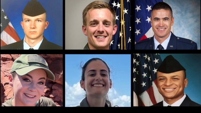 President Trump attends dignified transfer for 6 U.S. Airmen killed in refueling plane crash