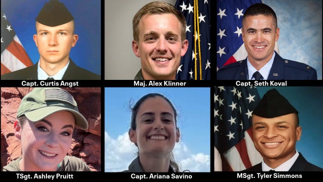 President Trump attends dignified transfer for 6 U.S. Airmen killed in refueling plane crash