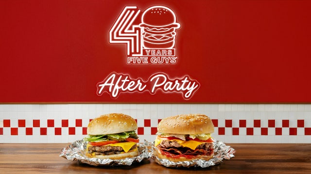 Five Guys is celebrating 40 years of burgers and fries with second BOGO offer