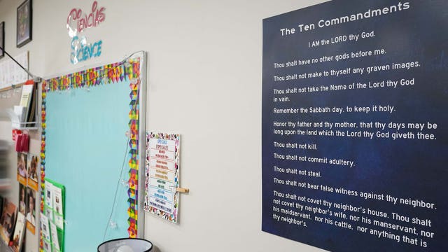 Arkansas Ten Commandments law blocked that mandates classroom display