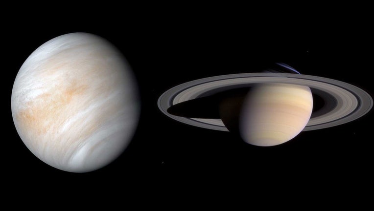 Look up Sunday after sunset as Venus and Saturn meet in evening