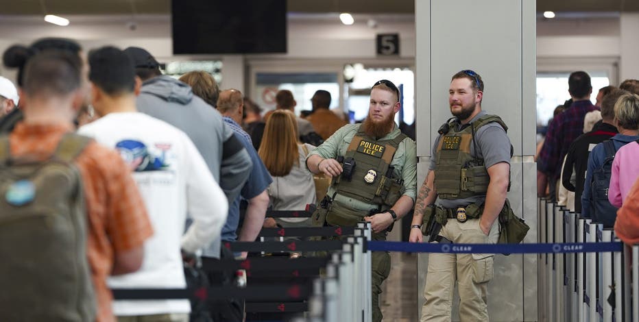 TSA wait times still hit record highs with ICE agents in airports
