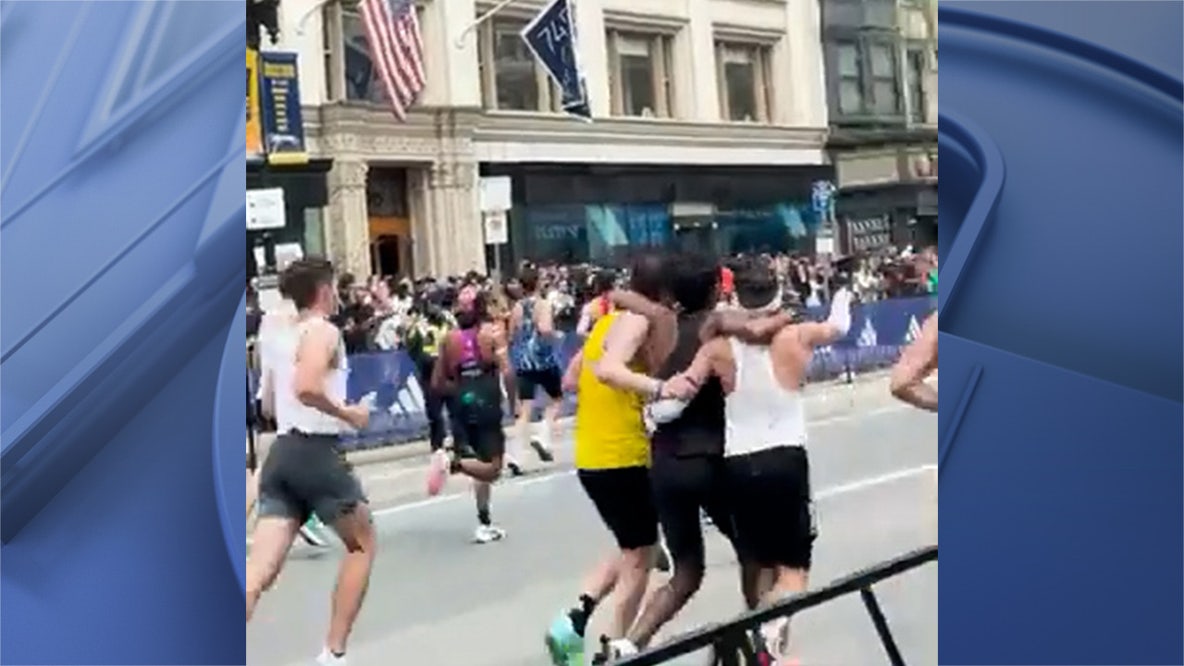 Watch: Marathoner says "natural instinct" made him help runner across finish line