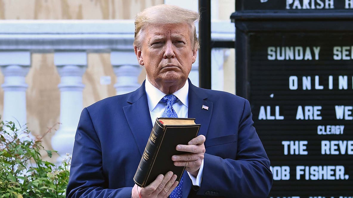 Trump reading Bible verse from Oval Office in marathon event