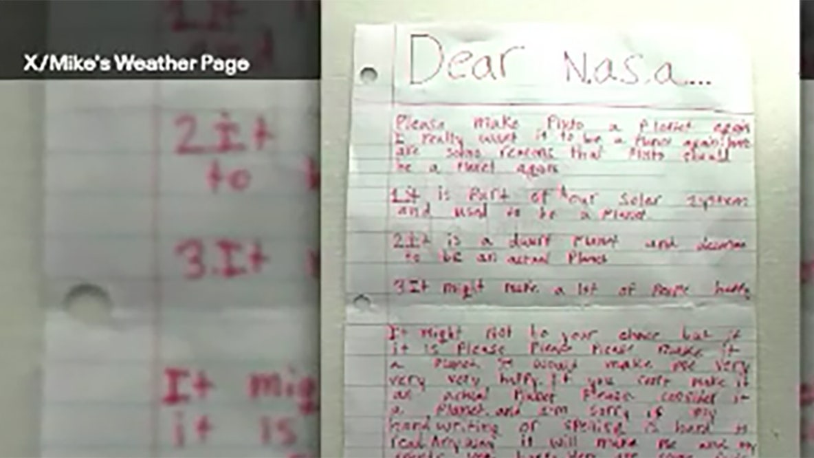NASA 'looking into' reclassifying Pluto as a planet after 10-year-old's viral letter