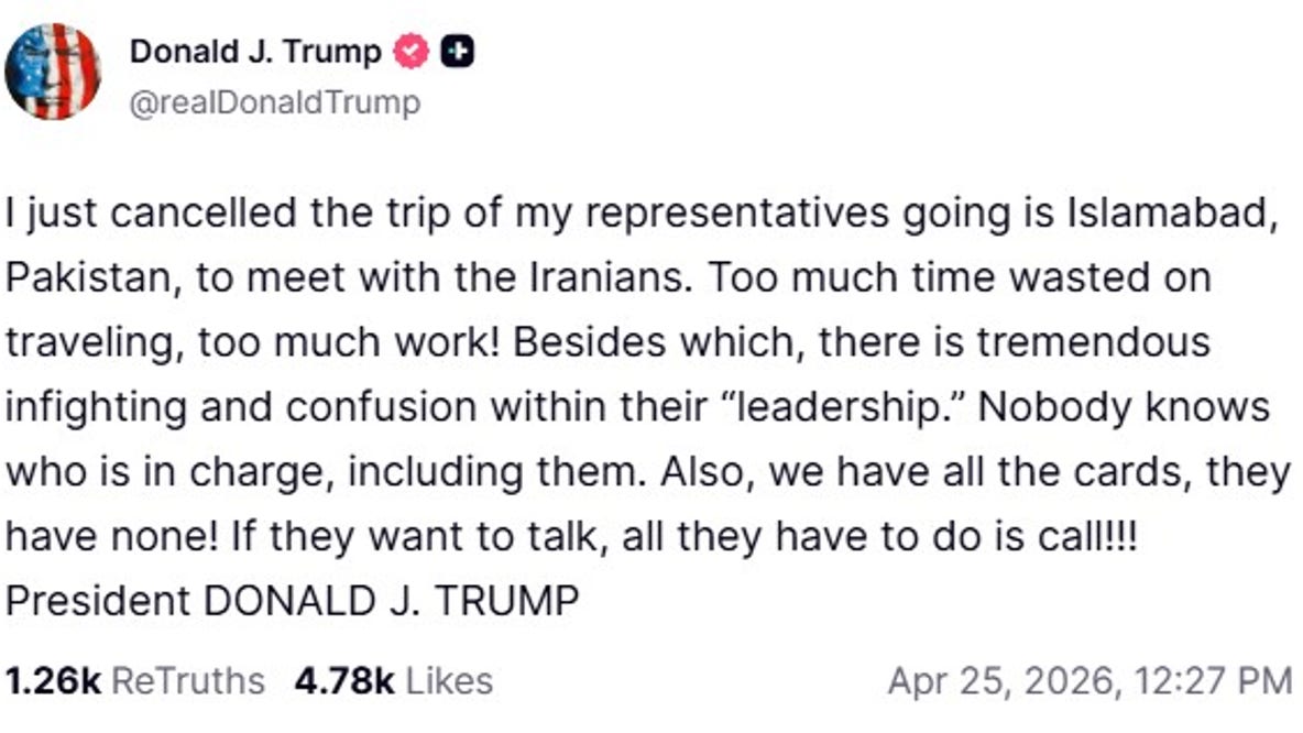 Iran latest: Pakistan visit off; Trump says new Iran offers rejected