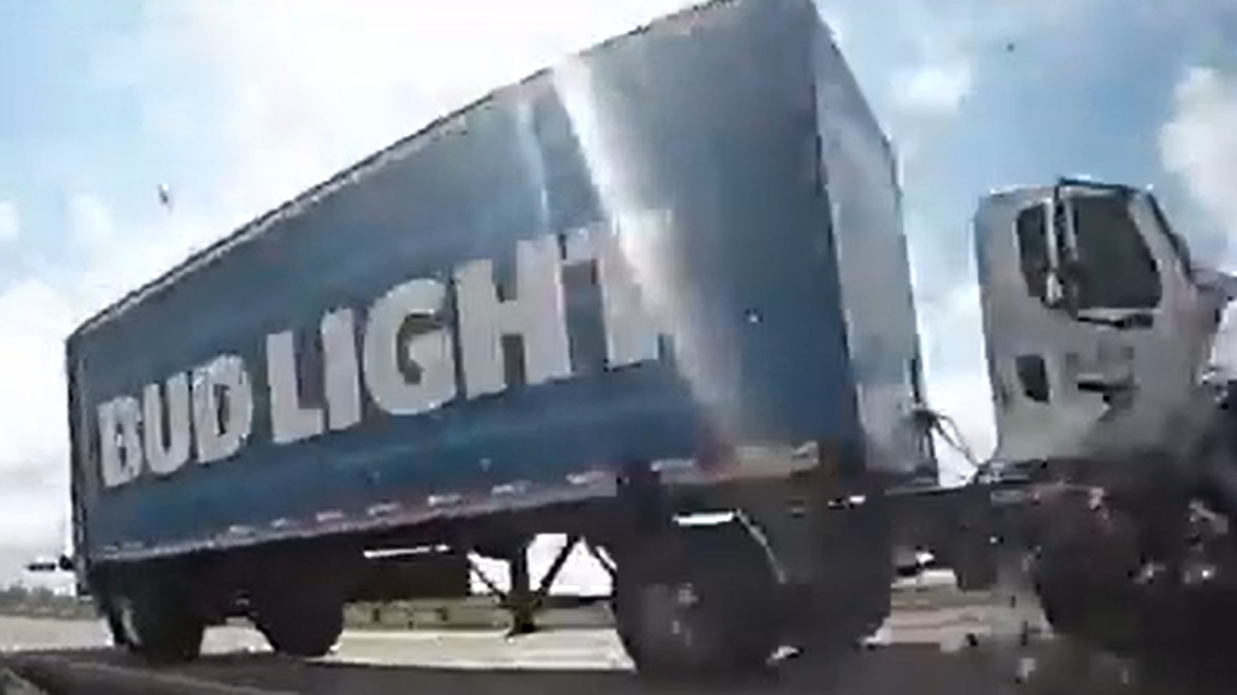 Watch: Stolen Bud Light truck chase ends in crash with deputy’s patrol car