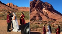 Watch: Rockslide incredibly interrupts wedding in Mojave Desert