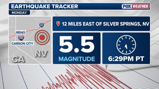 Powerful magnitude 5.5 earthquake rattles western Nevada and northern California