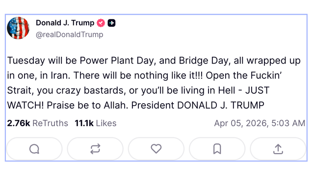 Live updates: Trump warns Iran will 'be living in Hell' in profanity-laced threat