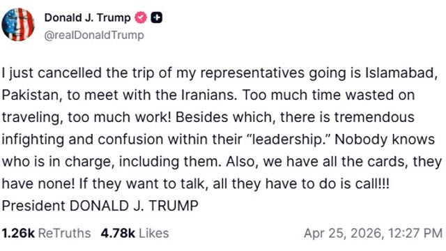 Iran latest: Pakistan visit off; US hunting for mines in Strait of Hormuz