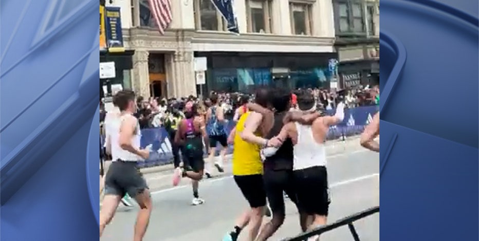 Watch: Marathoner says "natural instinct" made him help runner across finish line
