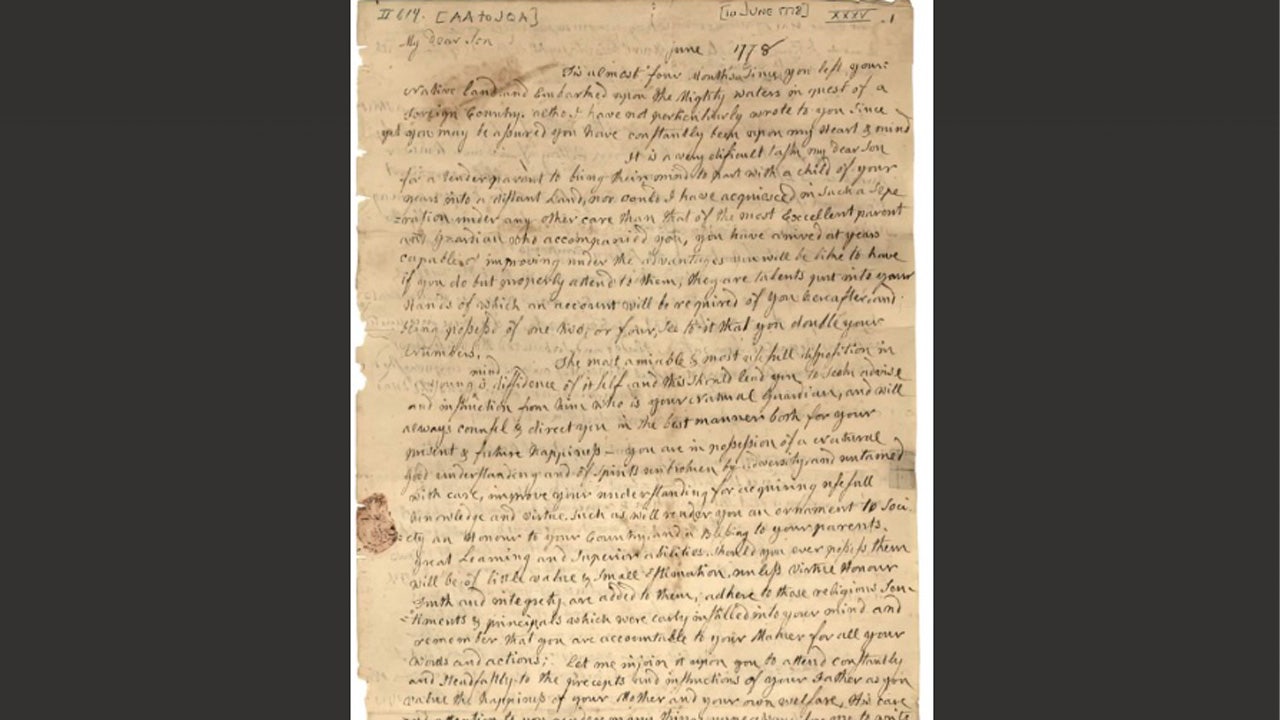 America 250: A mother's poignant letter to her son who would later become president