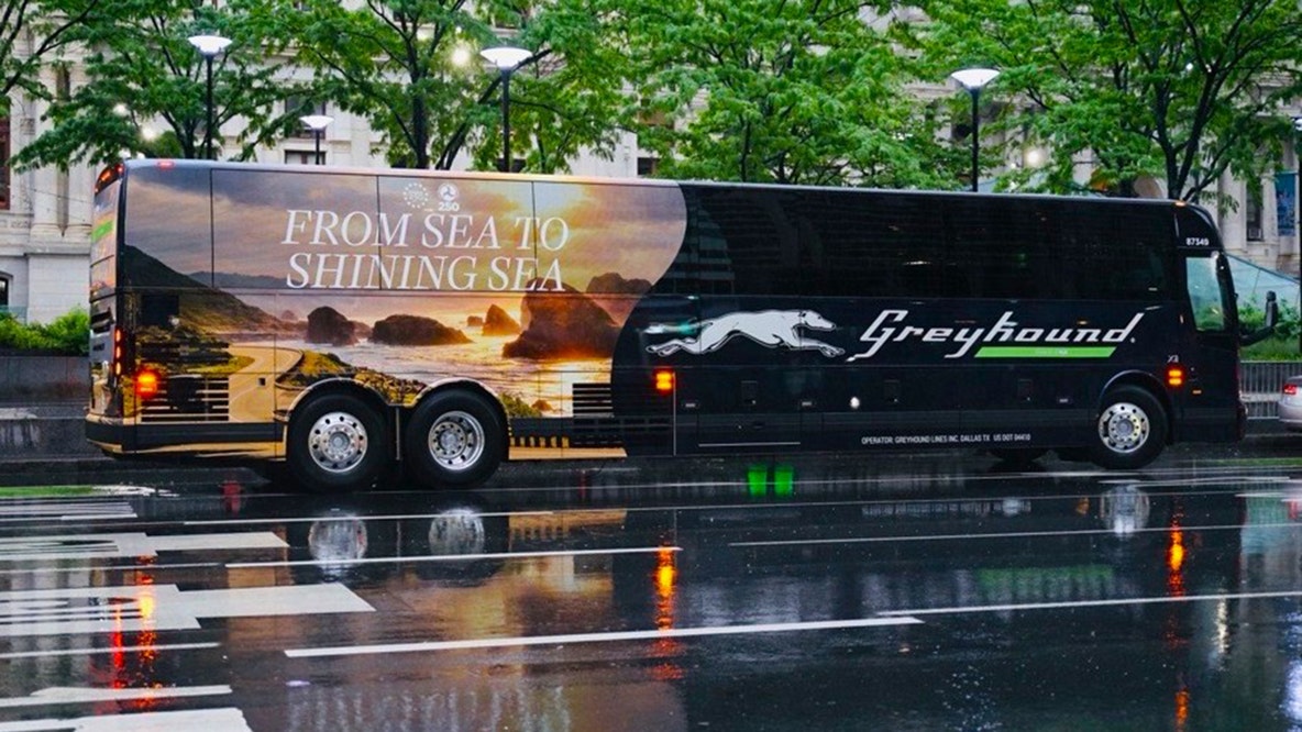 America 250: Greyhound launches commemorative buses honoring nation’s 250th anniversary