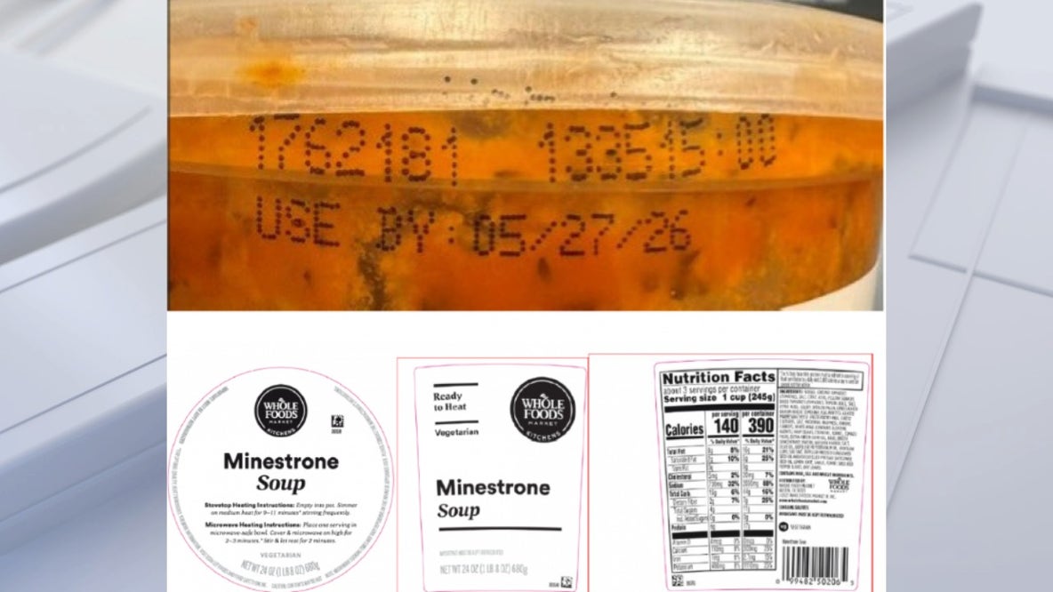 Whole Foods issues soup recall due to possible shrimp contamination