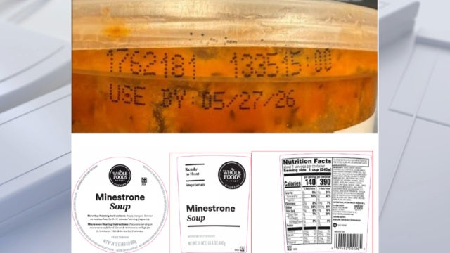 Whole Foods issues soup recall due to possible shrimp contamination