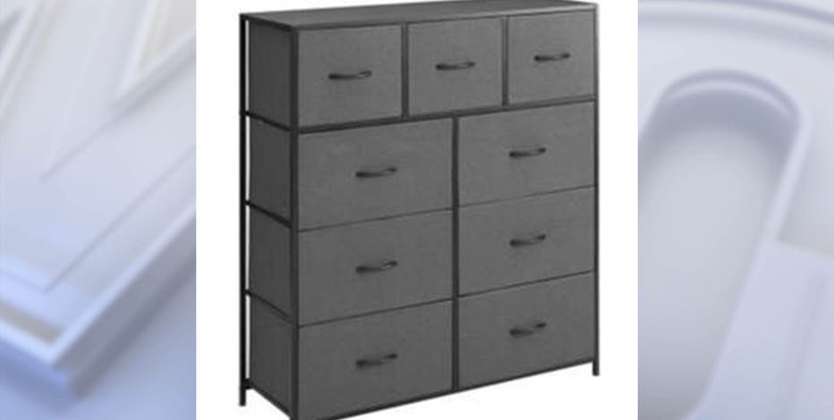 walmart is offering deep discounts on several popular dresser models YOCWO, 7 Drawer Fluted Dresser, Model RRK150, Black and a lamination process ensures a consistent white finish throughout Fabric dresser sold at Walmart