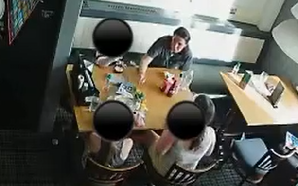 Customer caught on camera putting hair in food before complaining, restaurant says