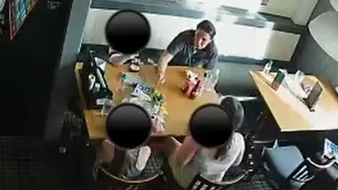 Customer caught on camera putting hair in food before complaining, restaurant says