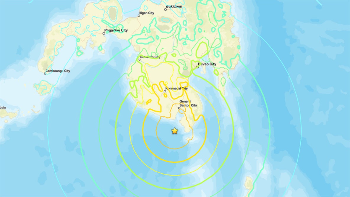 Huge 7.8 earthquake strikes off the coast of the Philippines