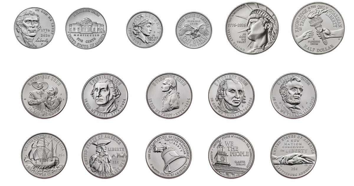 America 250: US Mint releases updated nickels, dimes, quarters
