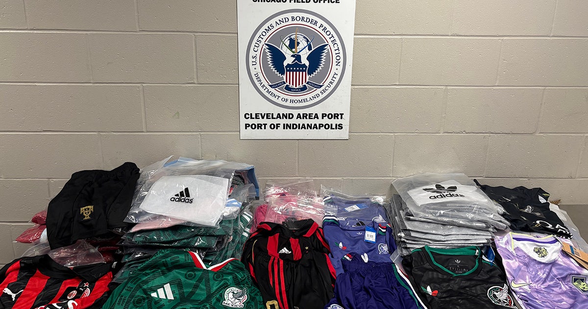 CBP officers in Indianapolis seize counterfeit World Cup jerseys, shirts, beanies, and other items