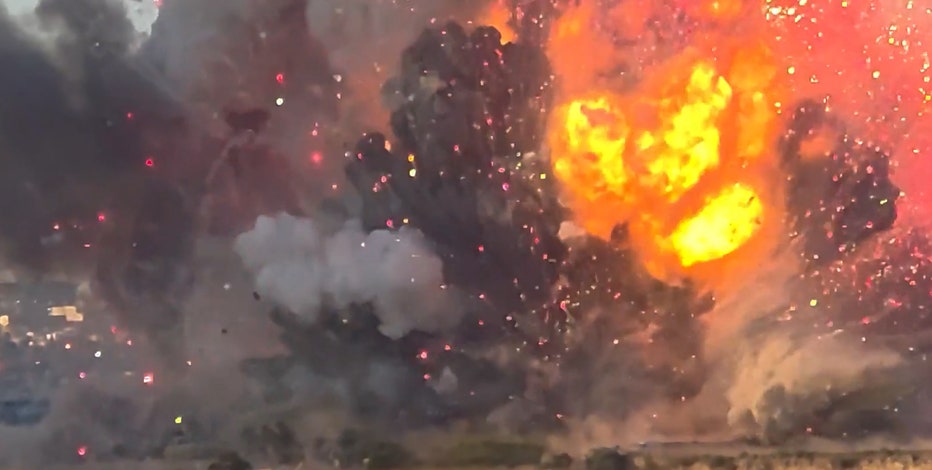 Watch: Dramatic video shows massive explosion at fireworks factory