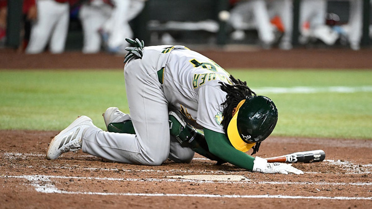 Athletics' Joshua Kuroda-Grauer resting after suffering ruptured testicle