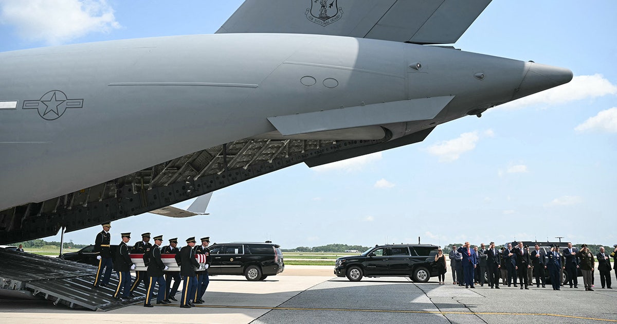 President Trump attends dignified transfer for four US Army soldiers killed in the Middle East