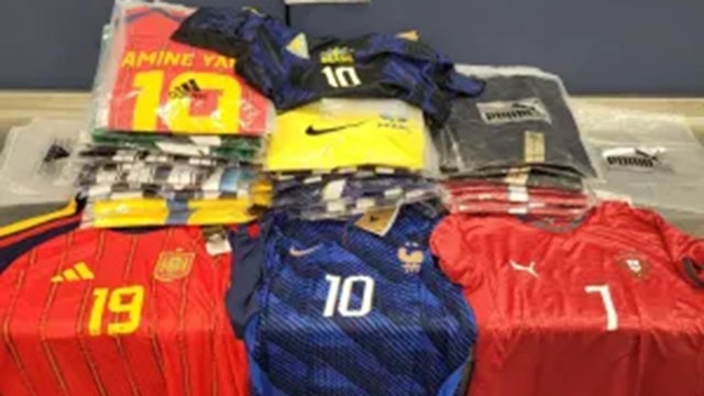 CBP officers seize counterfeit FIFA World Cup jerseys at Port of Rochester