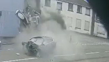 Watch: Driver jailed after crashing into kebab restaurant, causing partial building collapse