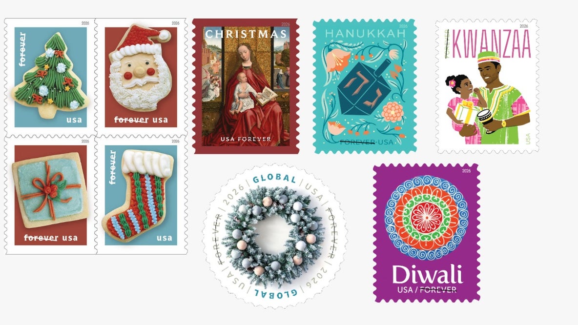 US Postal Service unveils 2026 holiday stamps - See the designs