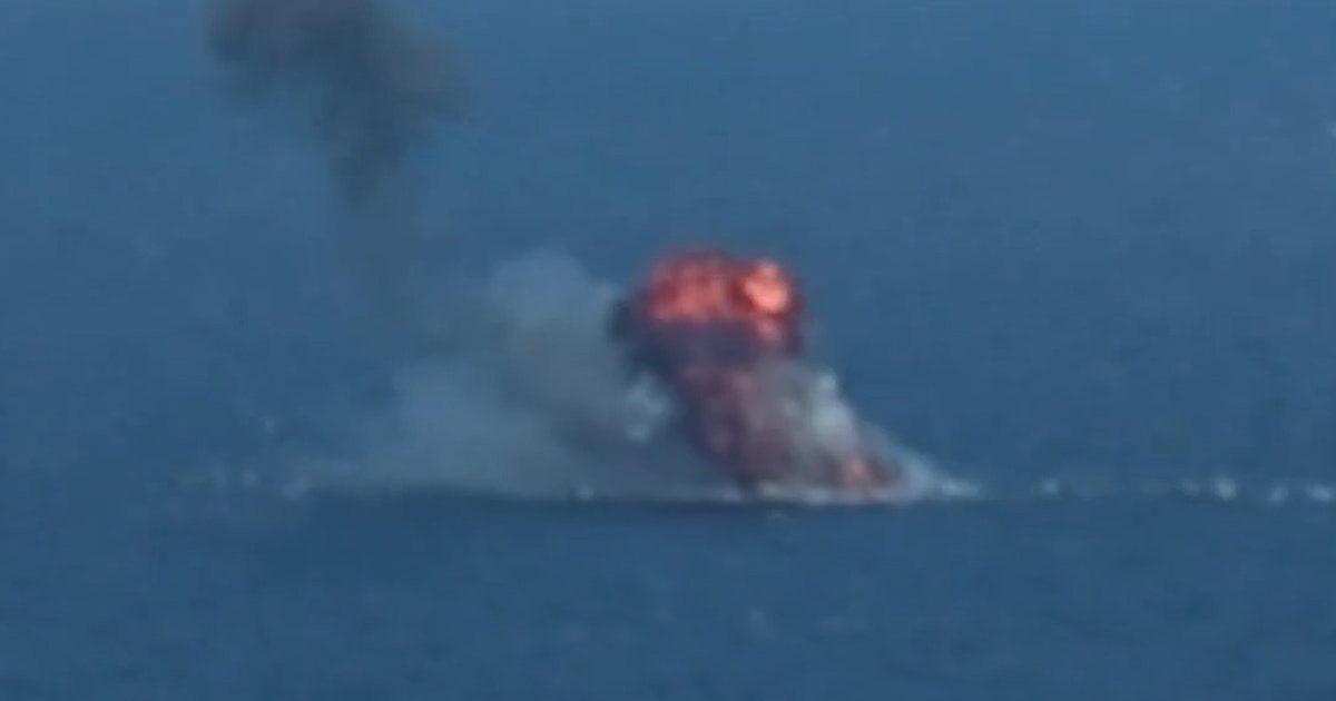 Video shows US forces seizing and sinking floating refueling station