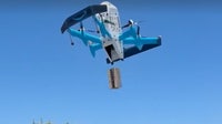 Watch: Amazon drone drops package in swimming pool