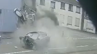 Watch: Driver jailed after crashing into kebab restaurant, causing partial building collapse