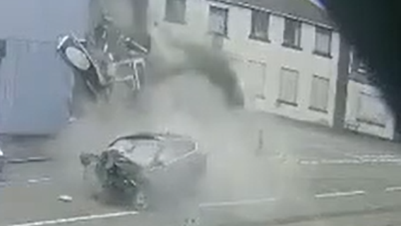 Watch: Driver jailed after crashing into kebab restaurant, causing partial building collapse