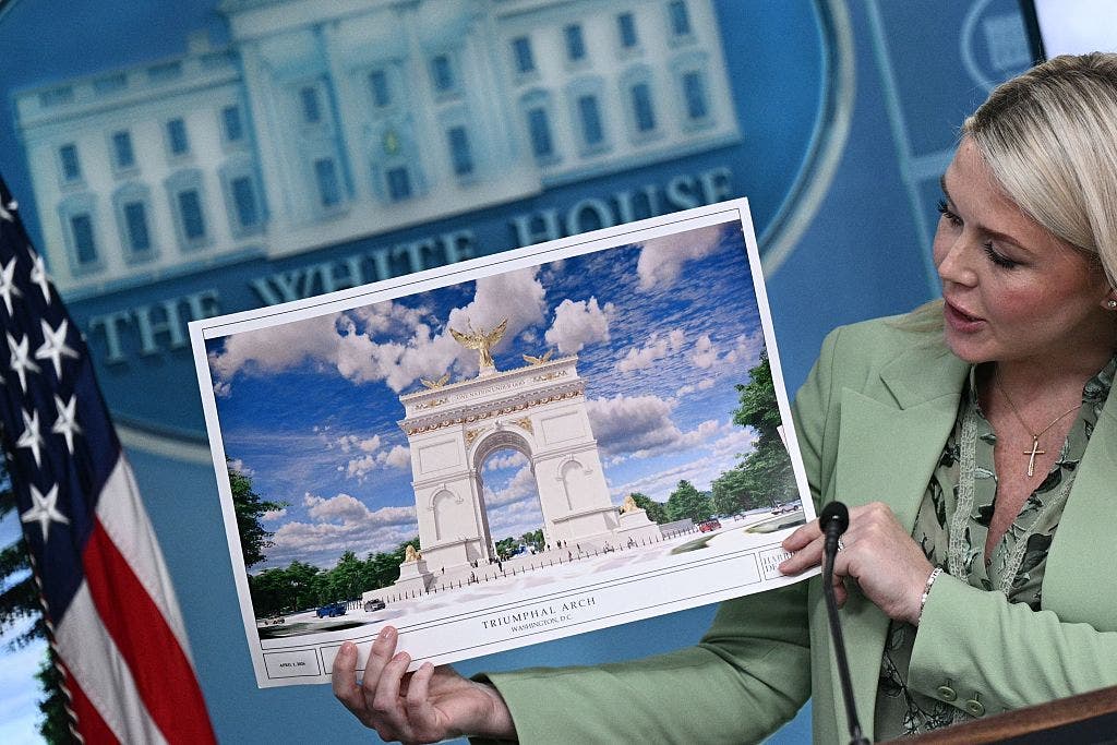 Trump says planned Washington arch could become military complex with drones, snipers
