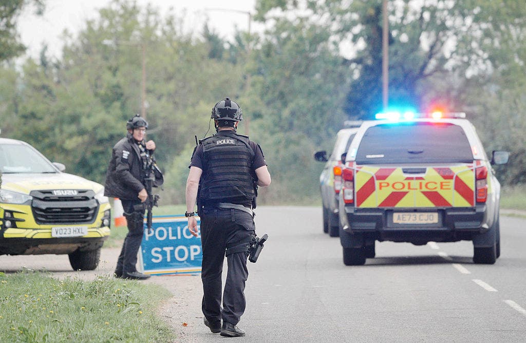 5 men held on suspicion of terrorist act near U.S.-used U.K. air base