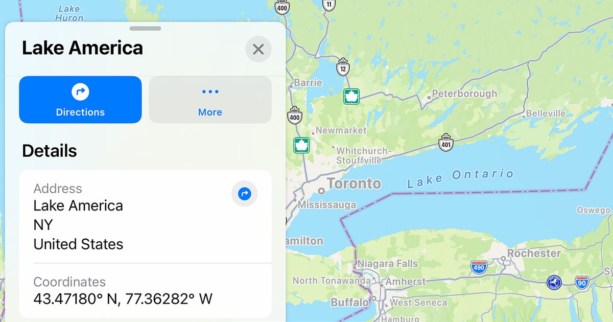 Apple Maps switches to ‘Lake America' for some users