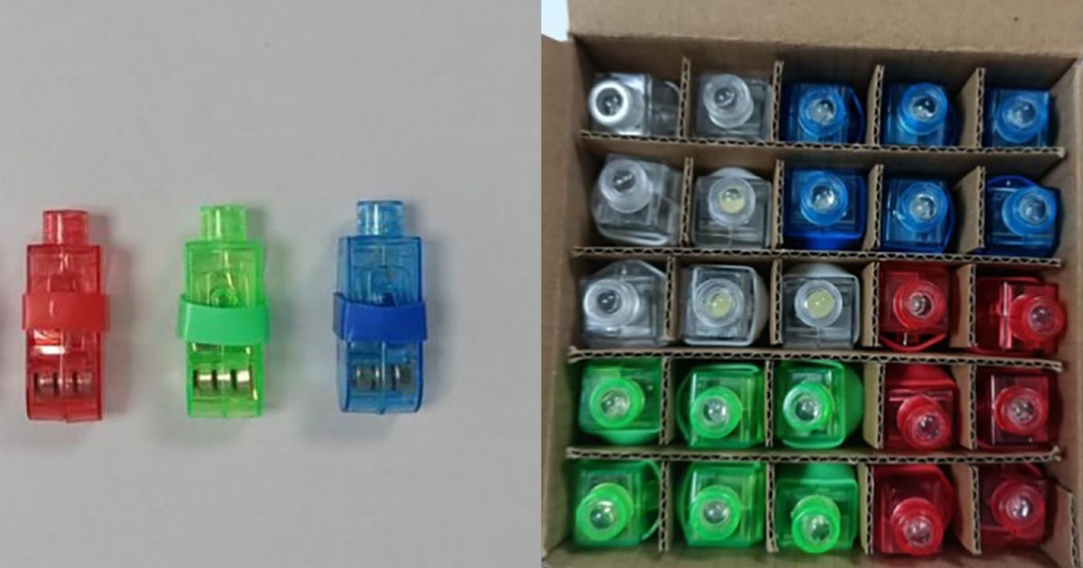 Nearly 180,000 children’s light toys recalled over battery ingestion risk