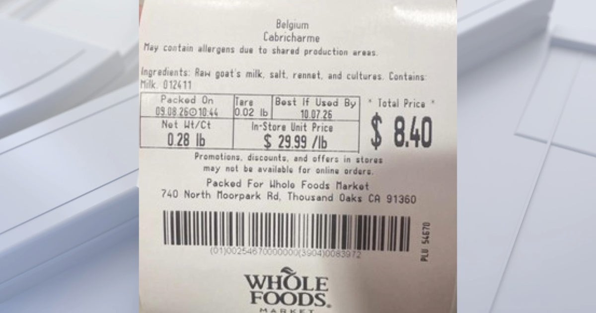 Cheese sold at Whole Foods in several states recalled due to allergy risk of und...