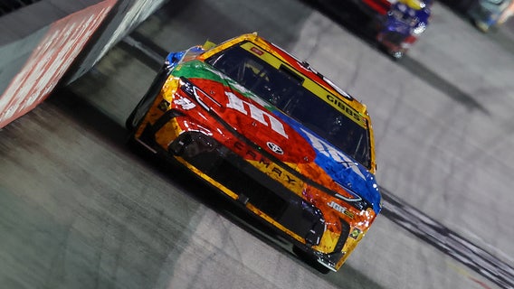 Kyle Busch's famous M&M’s paint scheme adorns Ty Gibbs’ car during Bristol race