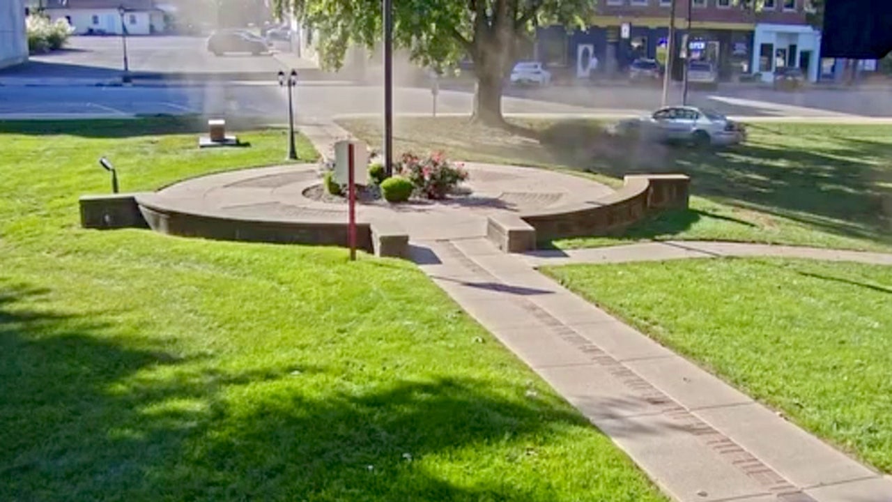 Watch: Deputies say woman was intoxicated and drove donuts on courthouse lawn