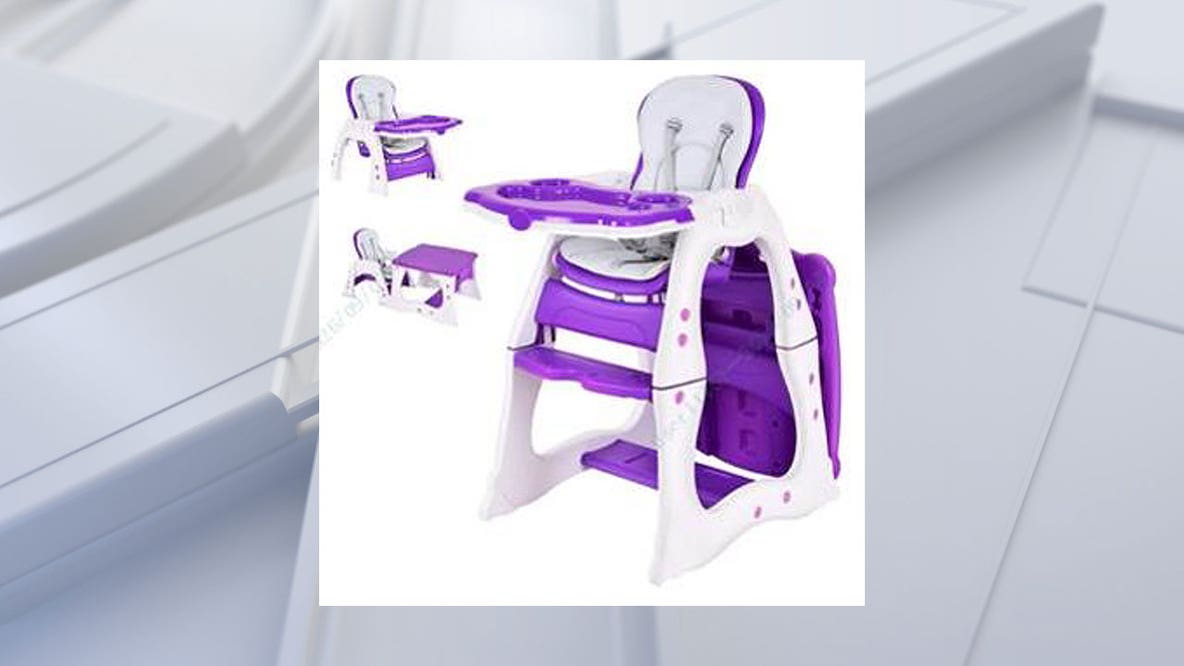Convertible high chairs sold nationwide recalled for entrapment, fall risk