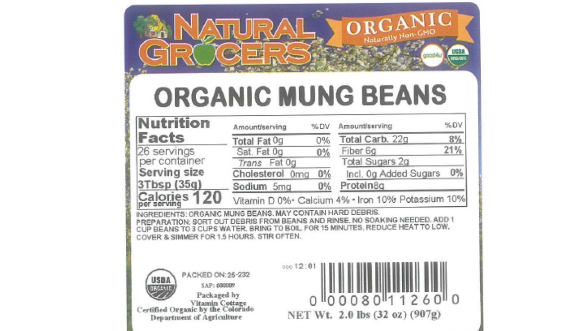 Mung beans recalled after glass fragments found in product